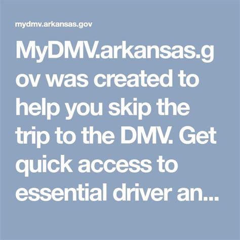 mydmv arkansas gov